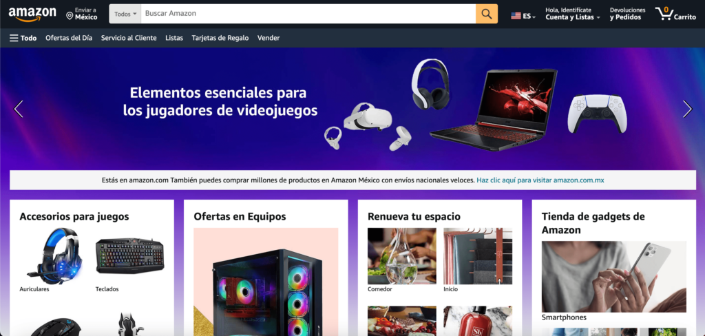 SITIO WEB AMAZON